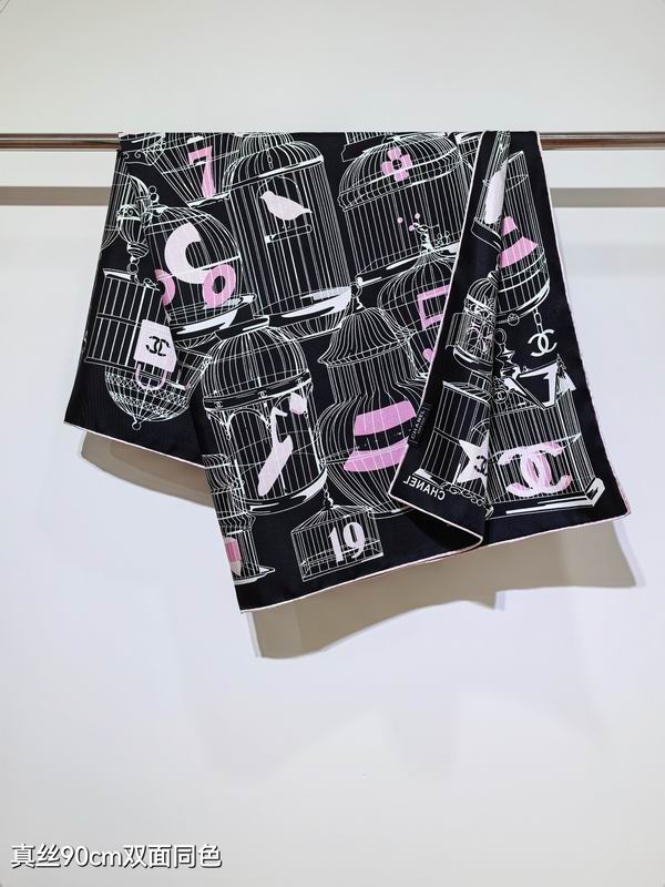 Chanel silk Scarf 90X90cm E071111